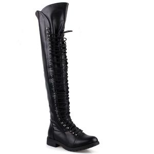 Mark and Maddux over the knee boots black  size 8 1/2 women hot topic